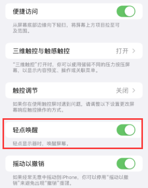 图们苹果授权维修站分享iPhone轻点无法唤醒怎么办 